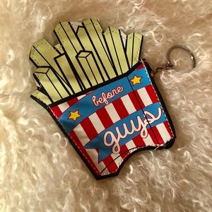 Fun Fries Before Guys Fun Coin Purse with Key Ring